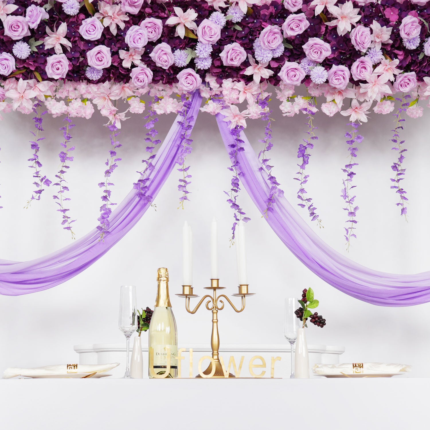 Rose Backdrop Flower Arrangement 5 picture